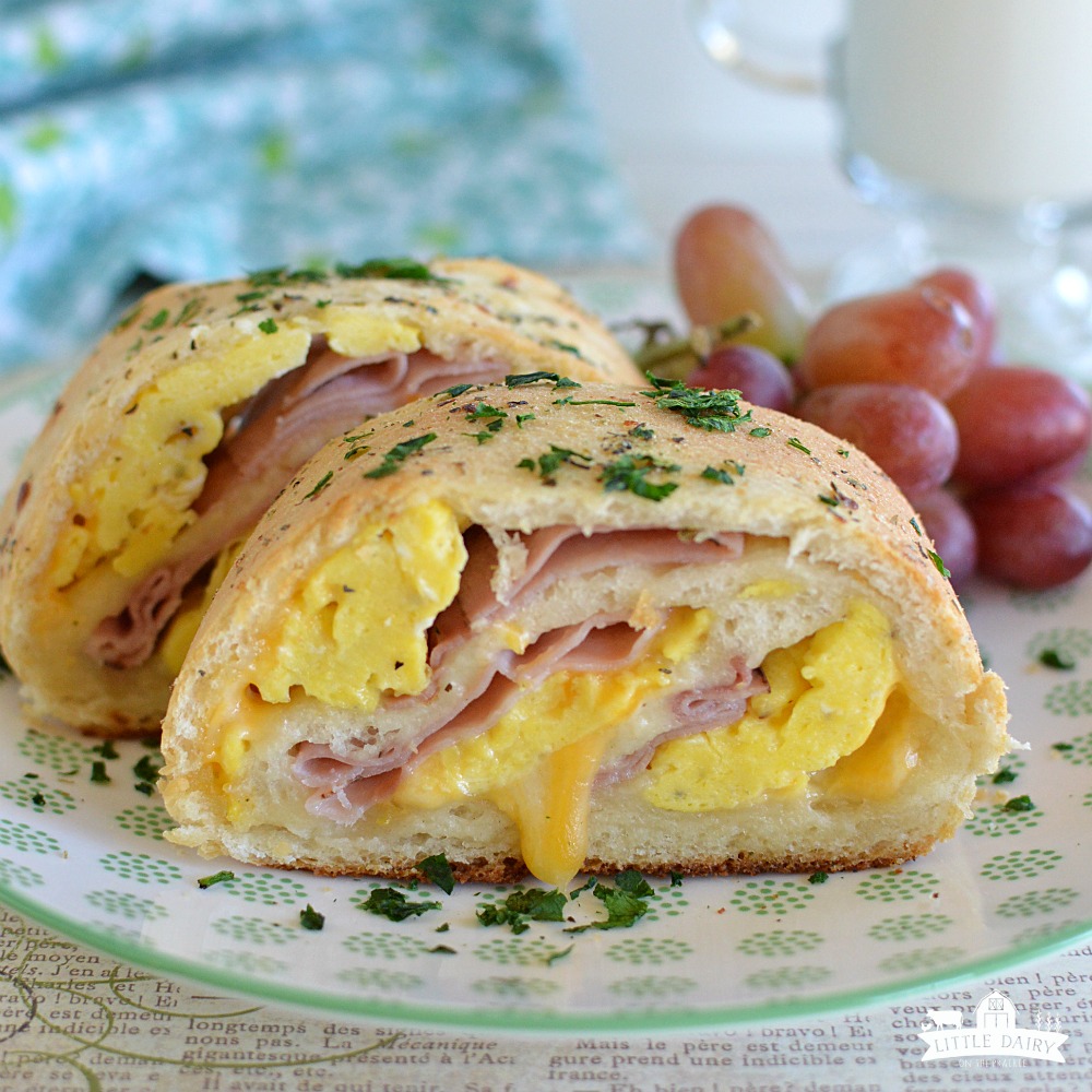Ham, Egg, and Cheese Breakfast Rolls - Little Dairy On the Prairie