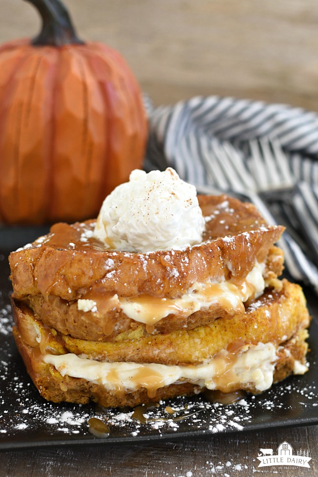 Pumpkin Cream Cheese Baked French Toast Little Dairy On The Prairie